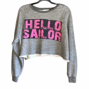 Forever 21 ‘XXI’ Hello Sailor Cropped‎ Sweatshirt